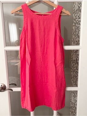 A NEW DAY Linen Sleeveless Swing Dress Sz S